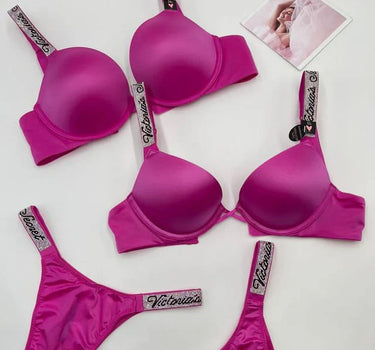 Victorias Secret Soft Push-Up Bra Set (Shocking-Pink🎀)