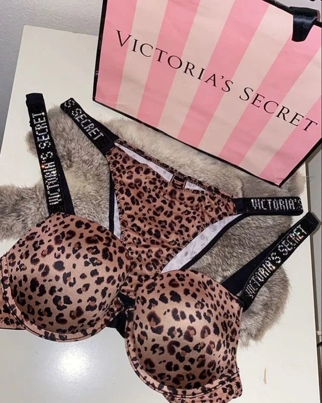 VICTORIA'S SECRET SOFT PUSH-UP BRA SET( LEOPARD🐱 )