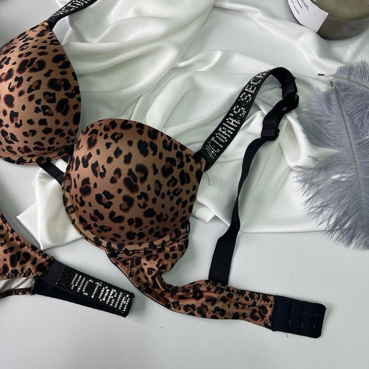 VICTORIA'S SECRET SOFT PUSH-UP BRA SET( LEOPARD🐱 )