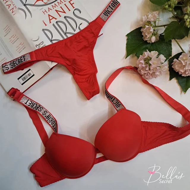 VICTORIA'S SECRET SOFT PUSH-UP BRA SET( LIPSTICK RED 💖)