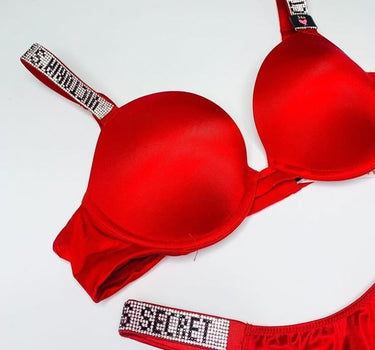 Victoria's Secret Soft Push-Up Bra Set( LIPSTICK RED 💖)