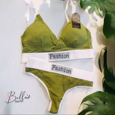 Fashion print Bra set