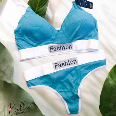 Fashion print Bra set