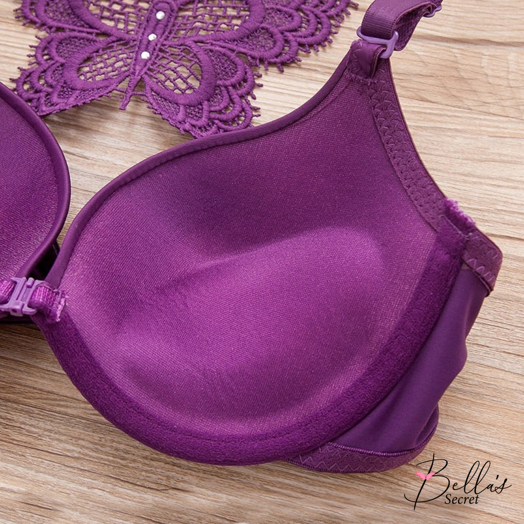 PREMIUM FRONT OPEN BUTTERFLY BACK BRA SET