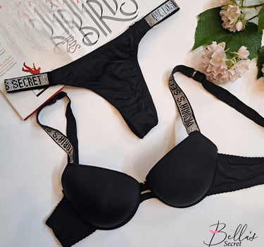 VICTORIA'S SECRET SOFT PUSH-UP BRA SET( Black 🖤🖤)