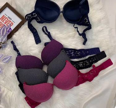 Polka Dot Push Up Bra