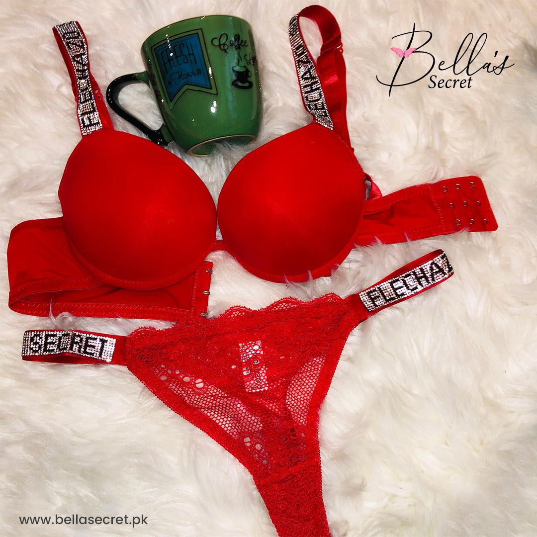 Luxury Secret Thin Pad Fancy Bra Set
