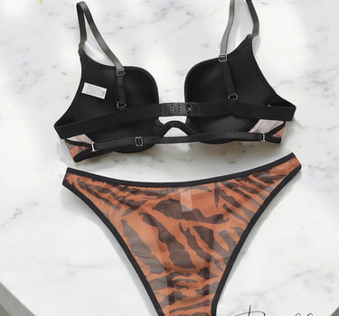 Leopard Print Bikini Set Bra With Panty