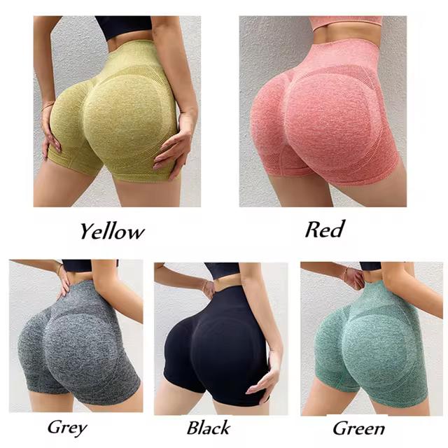 LADIES YOGA SHORTS HIGH WAIST WORKOUT SHORTS