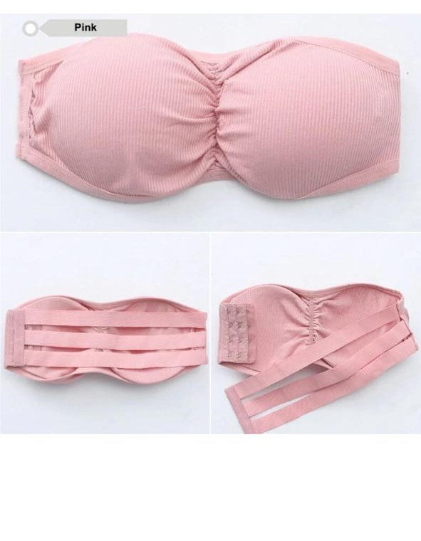 WOMEN TUBE STRAPLESS SOFT THIN PAD BRA