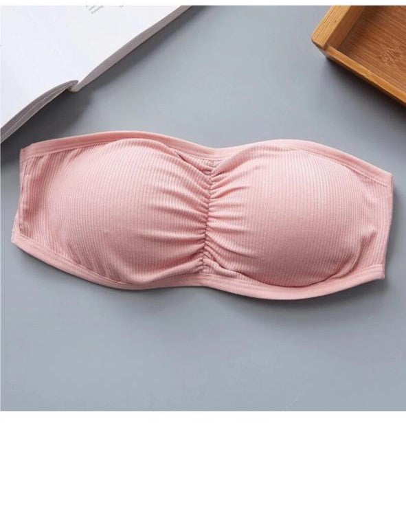 WOMEN TUBE STRAPLESS SOFT THIN PAD BRA