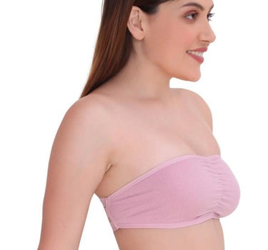 Women Tube Strapless Soft Thin Pad Bra