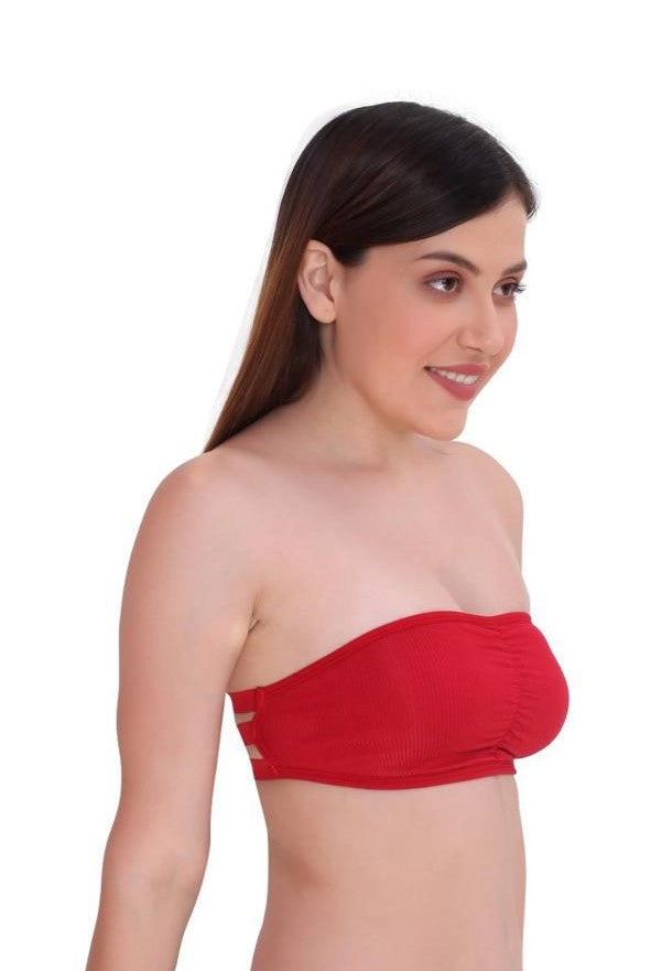 WOMEN TUBE STRAPLESS SOFT THIN PAD BRA