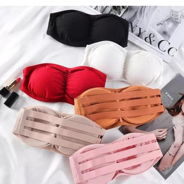 Women Tube Strapless Soft Thin Pad Bra