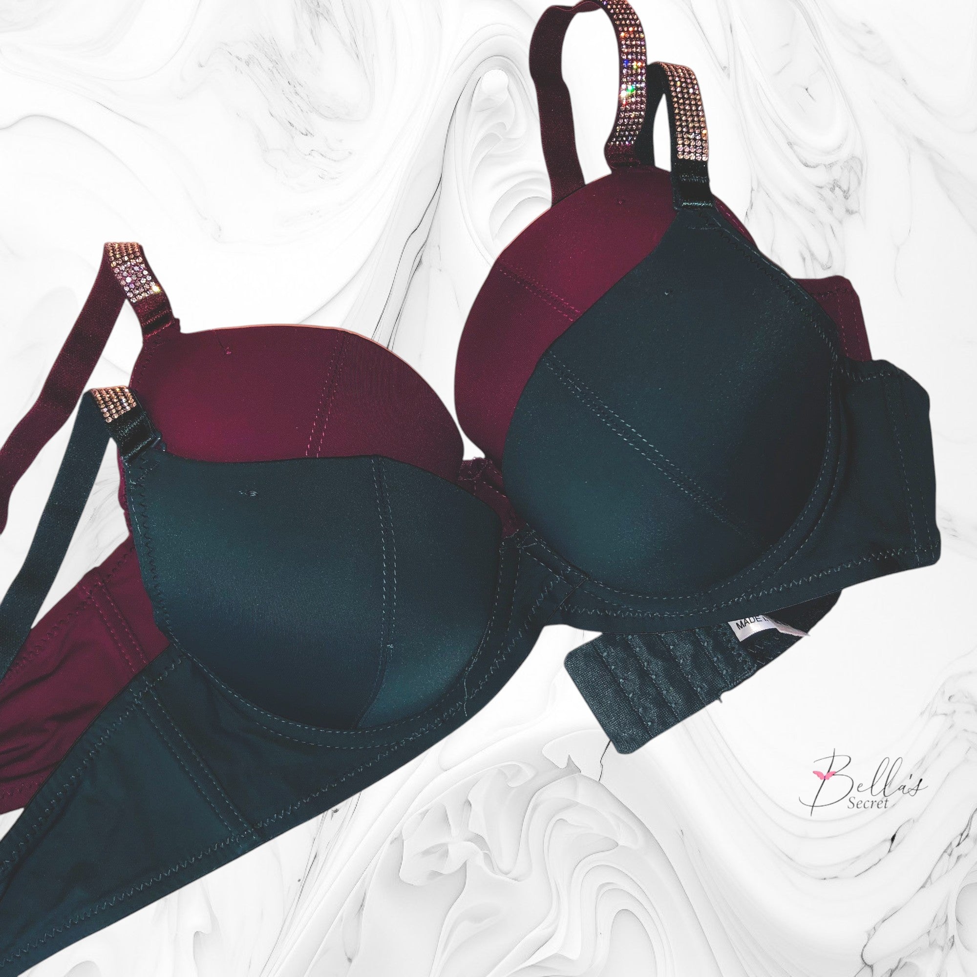 Silky Fancy Strap Double Push-Up Bra