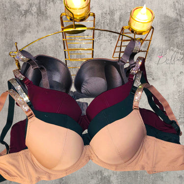 Silky Fancy Strap Double Push-Up Bra