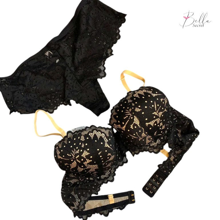 Fancy Premium Push-Up Bra Set with Extra Straps
