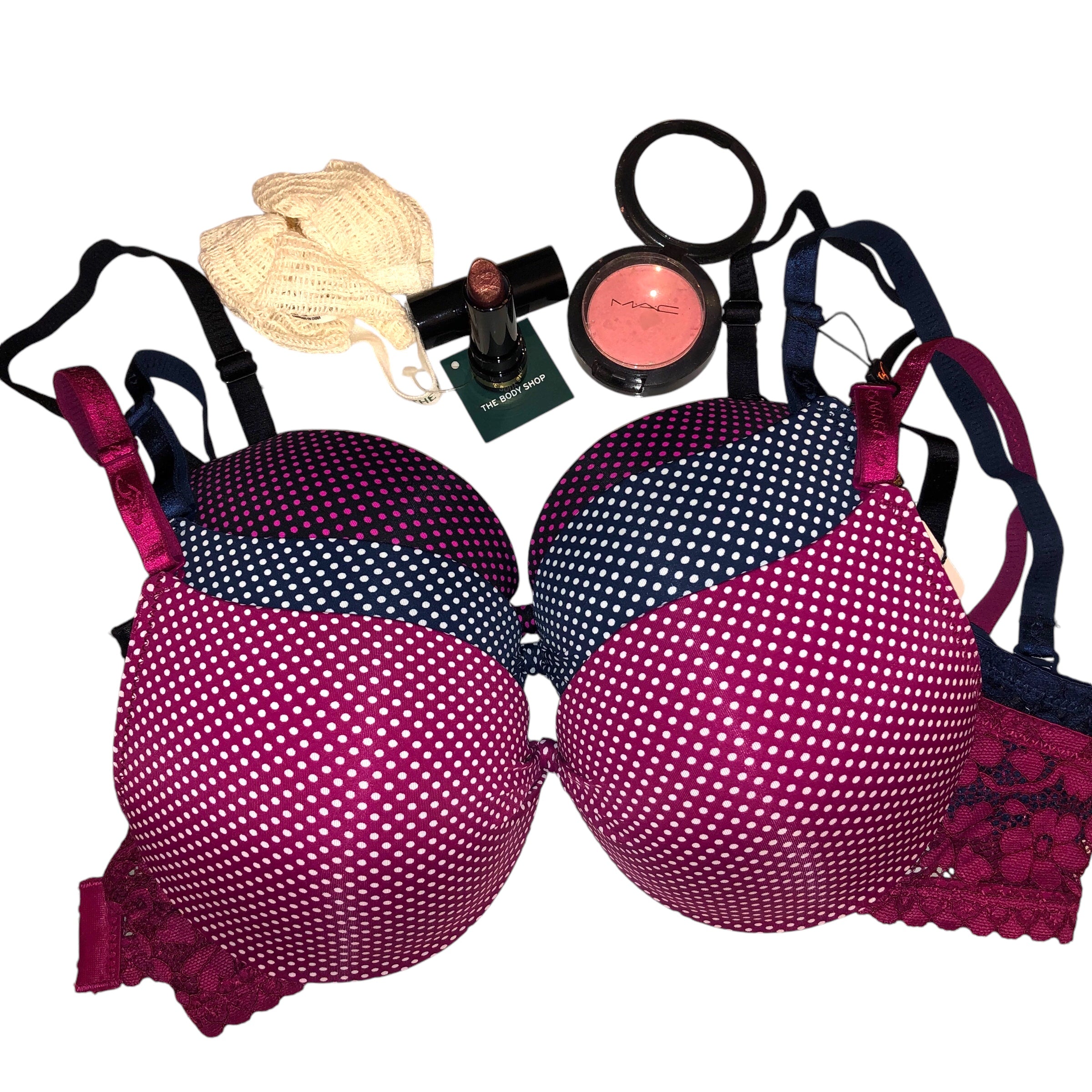 POLKA DOT PUSH UP BRA