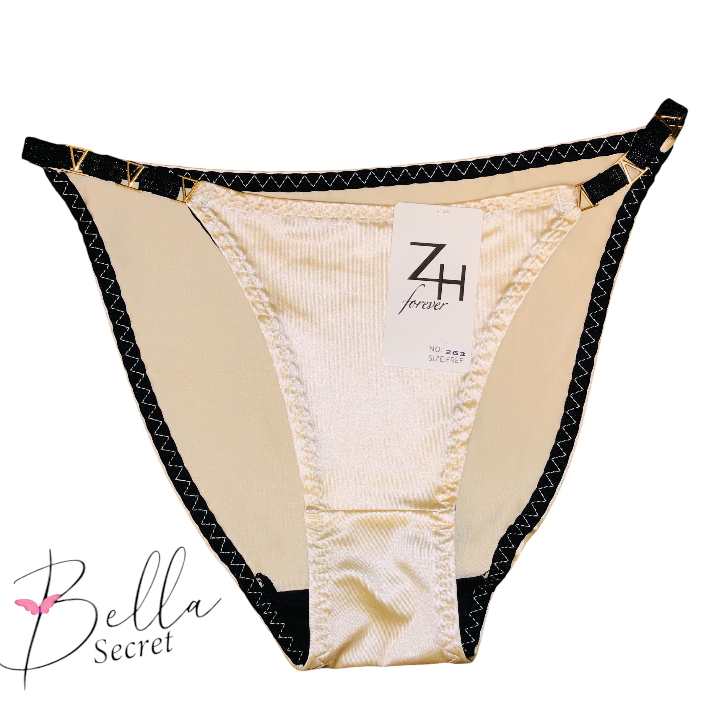 Fancy V shape shinny silk panty