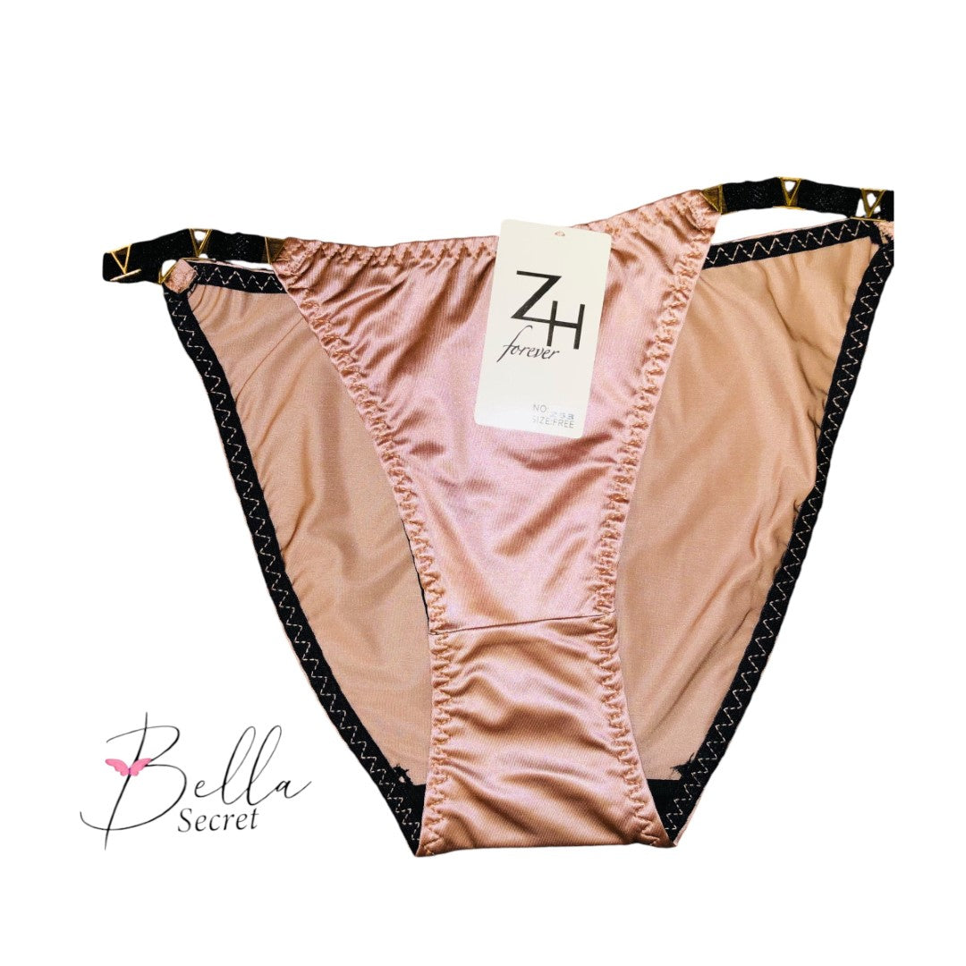 Fancy V shape shinny silk panty