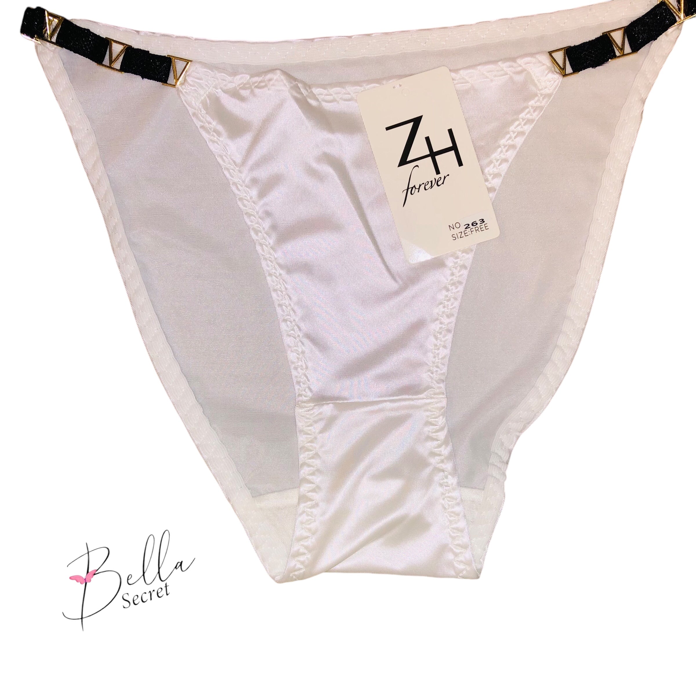 Fancy V shape shinny silk panty