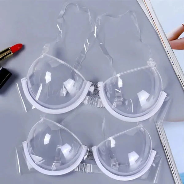 Transparent Clear Bra Invisible Strap Plastic Bra