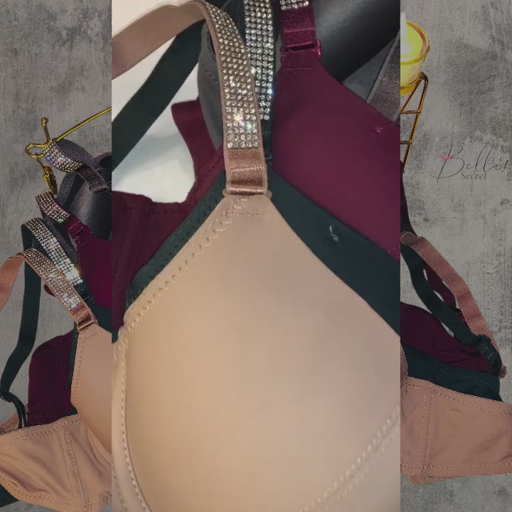 Silky Fancy Strap Double Push-Up Bra